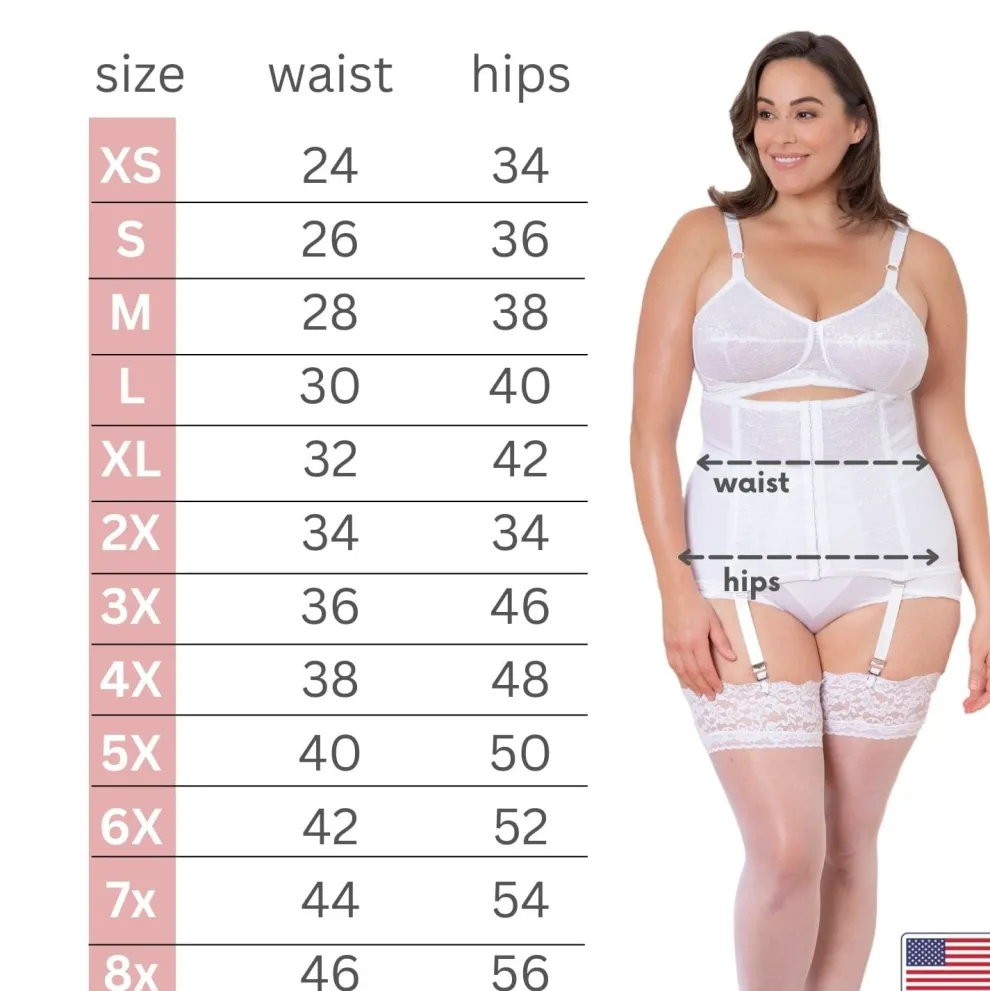 Style 21 | Waist Trainer / Girdle with Garters Firm Shaping