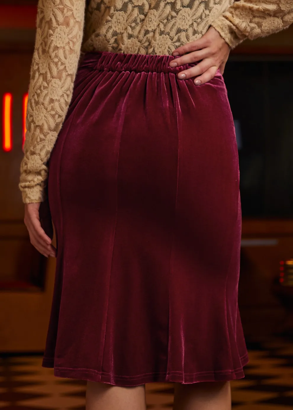 Sugar and Spice Spice Fishtail Midi Skirt