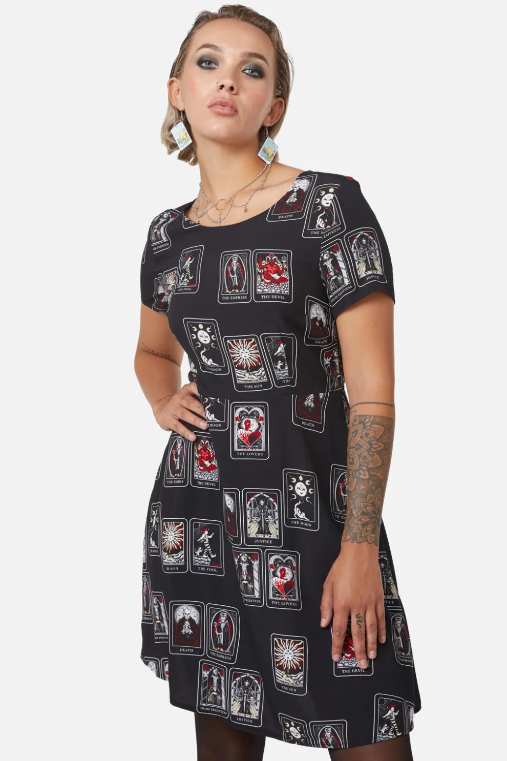Tarot Spread Print Dress