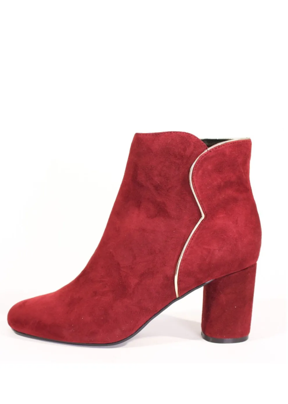 Tatiana Scallop Suede Booties