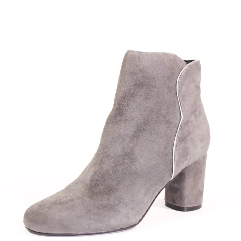 Tatiana Scallop Suede Booties