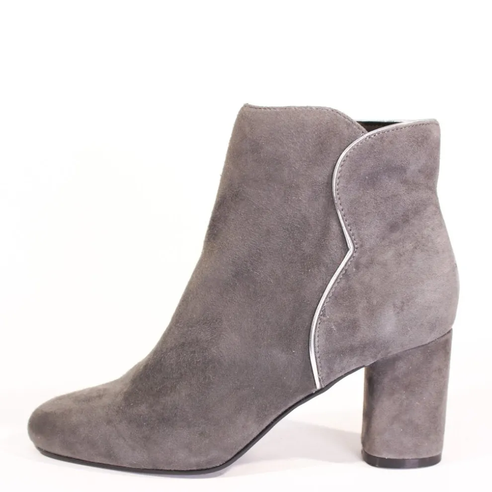 Tatiana Scallop Suede Booties