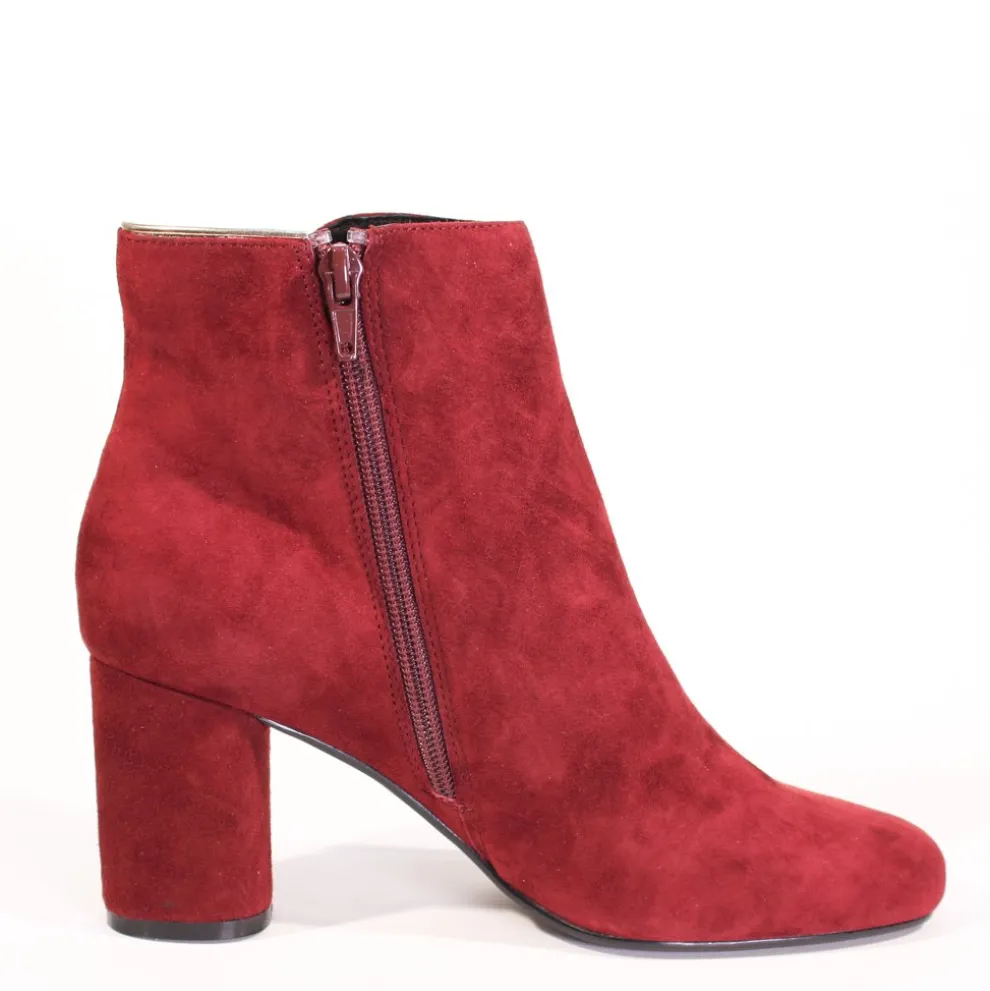 Tatiana Scallop Suede Booties