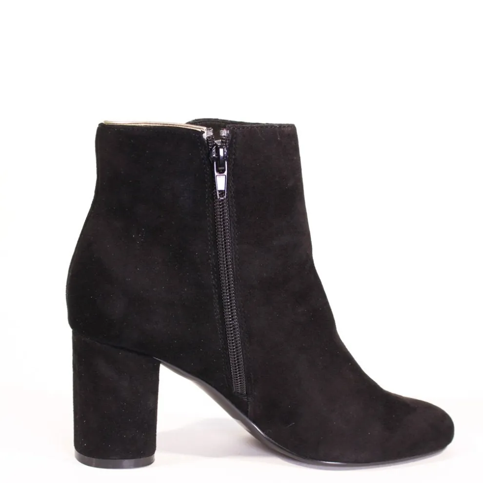 Tatiana Scallop Suede Booties