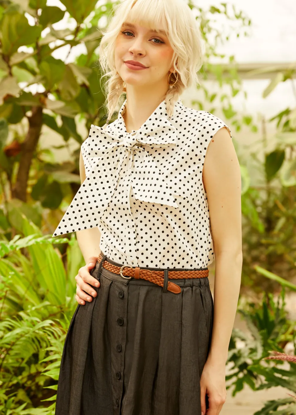 The Garden Stroll Bow Blouse