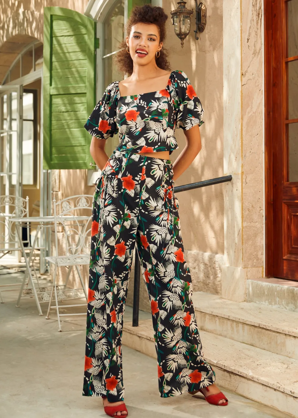 The Lace-Up & Lounge Wide-Leg Pants