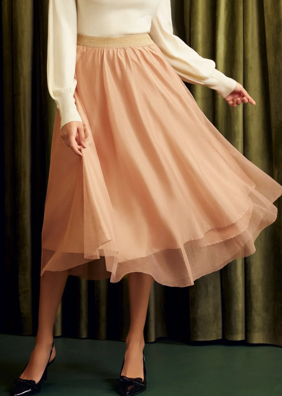 Time Capsule Tulle Midi Skirt