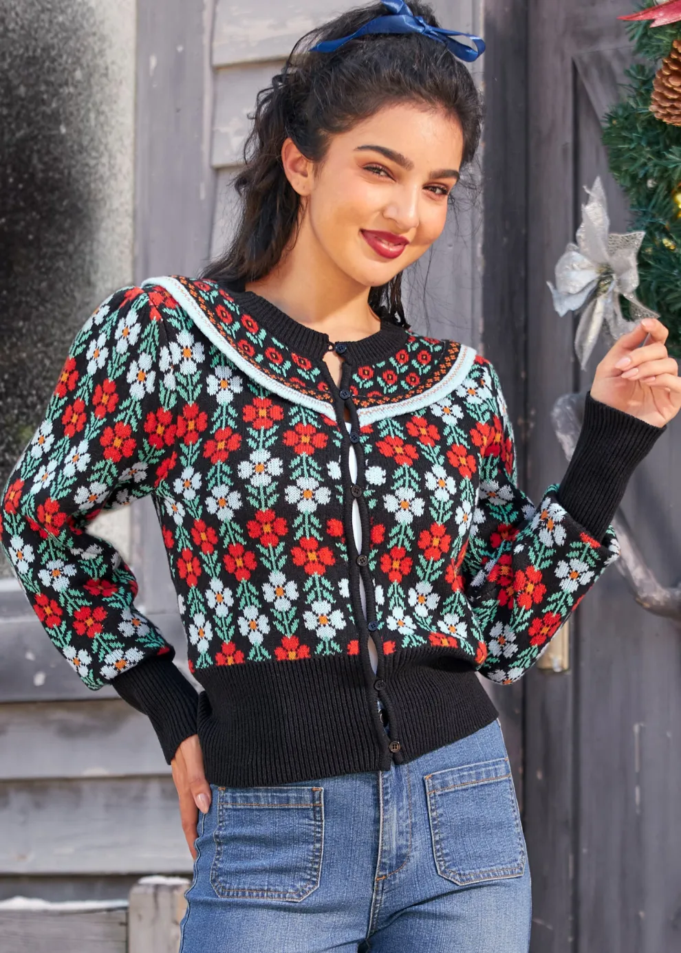 Timeless Tapestry Jacquard Cardigan