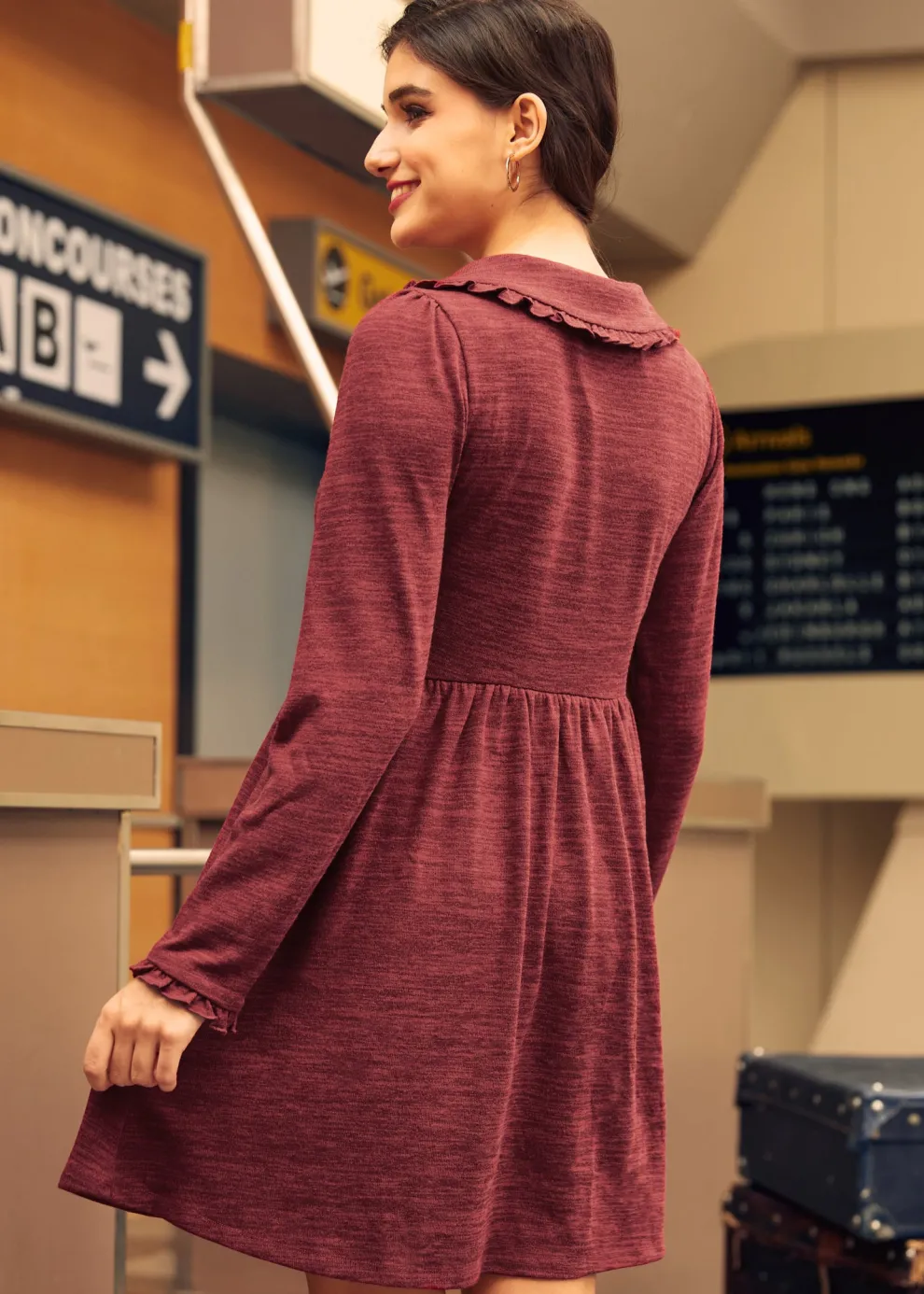 Touched by Time Ruffle Accent Dress