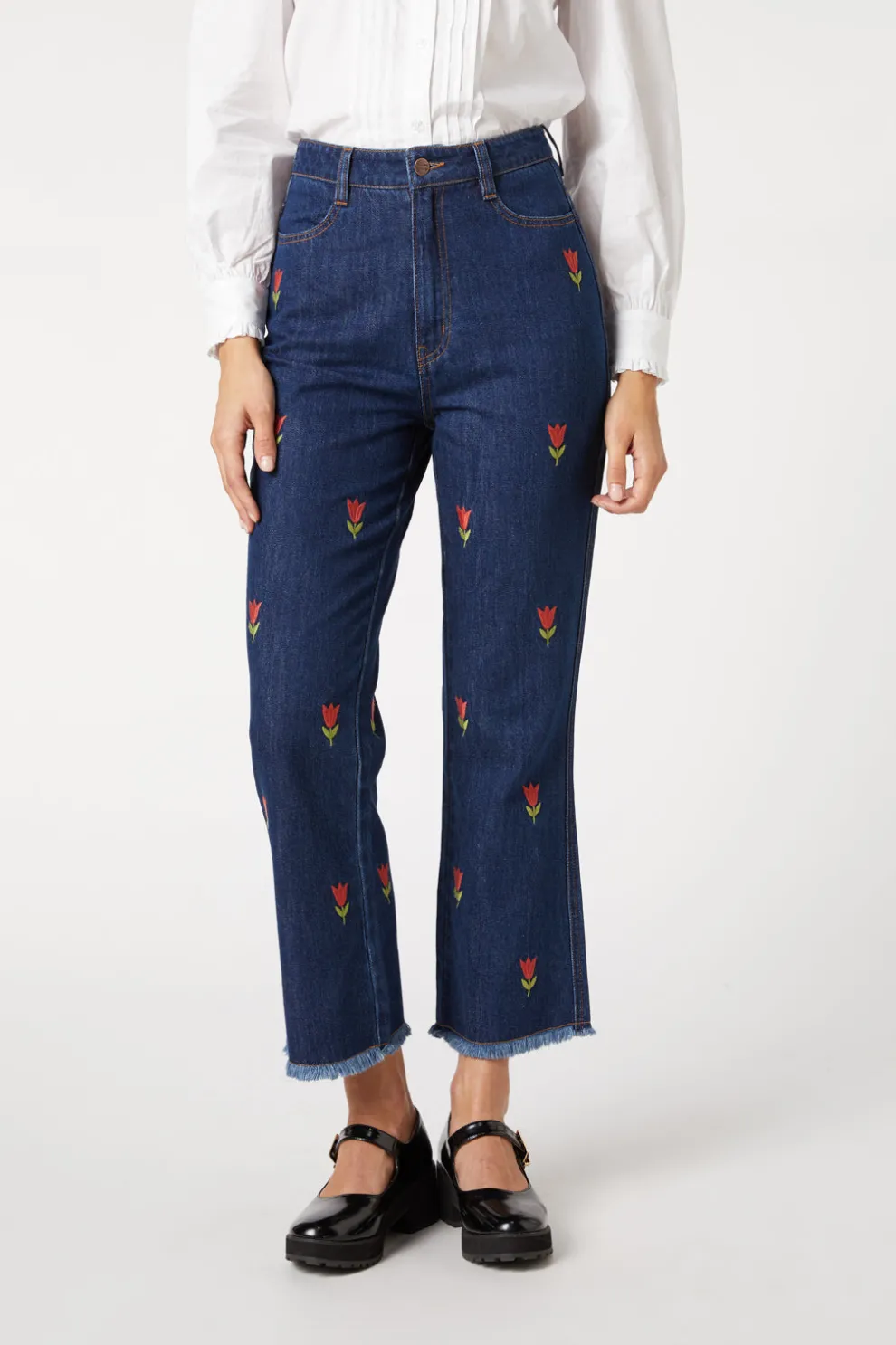 Tulip Embroidered Jean