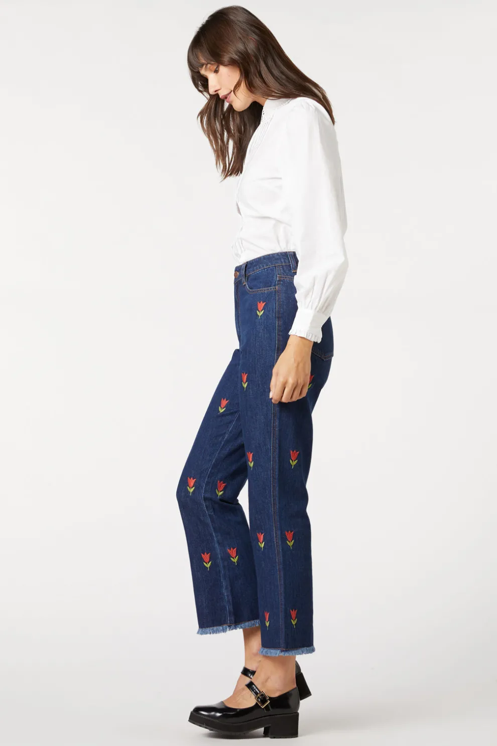 Tulip Embroidered Jean