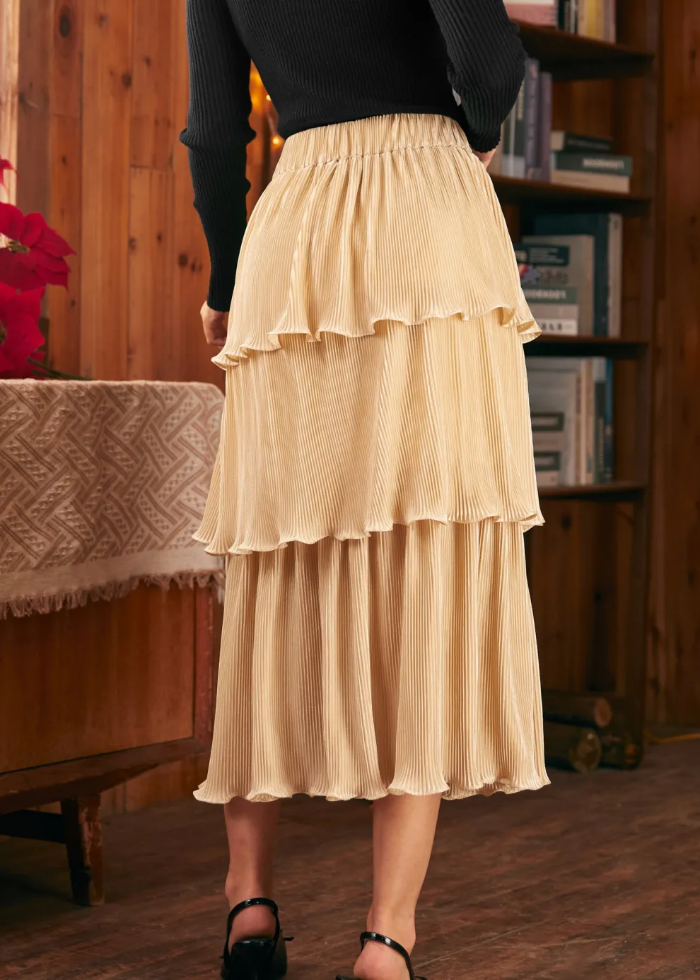 Vintage Tales Tiered Midi Skirt