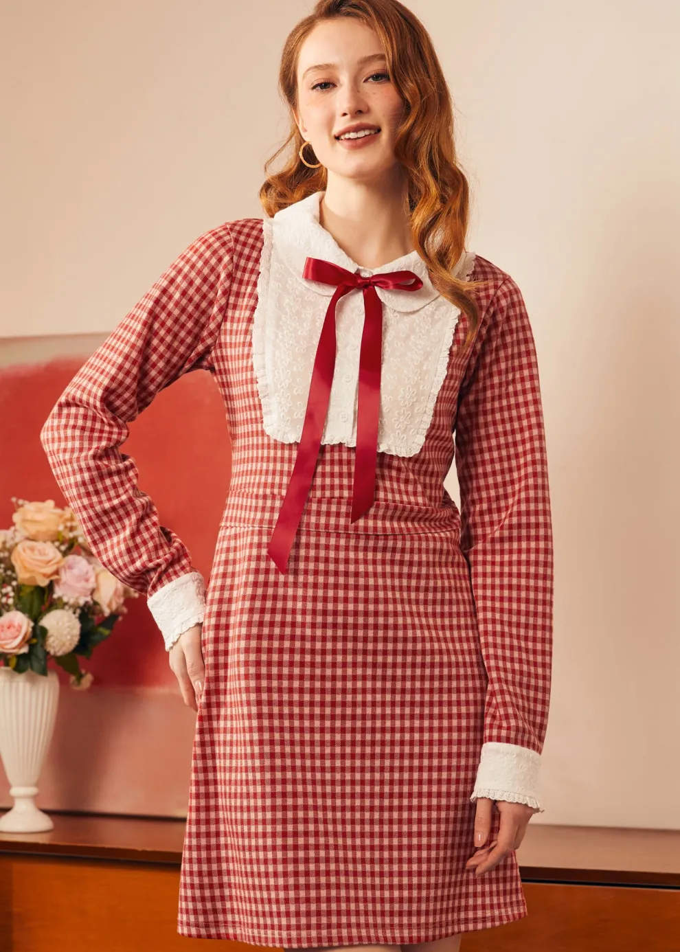 Vintage Vision Tie-Neck Dress