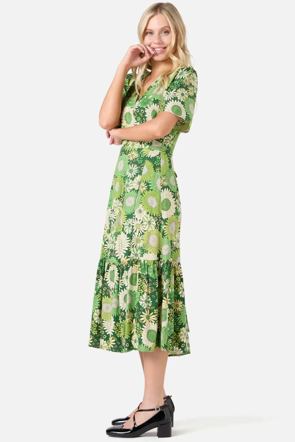 Viva Floral Midi Wrap Dress