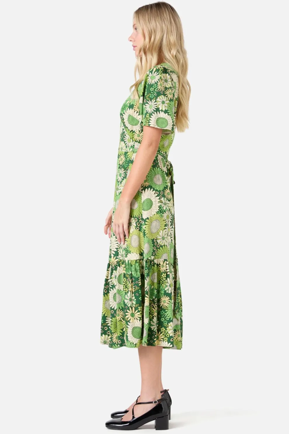 Viva Floral Midi Wrap Dress