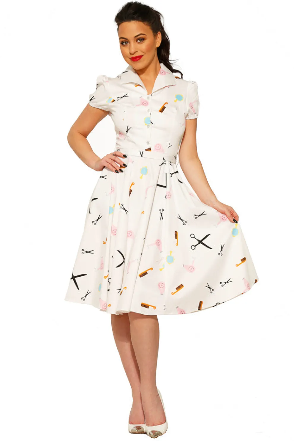 White Beauty Salon Dress