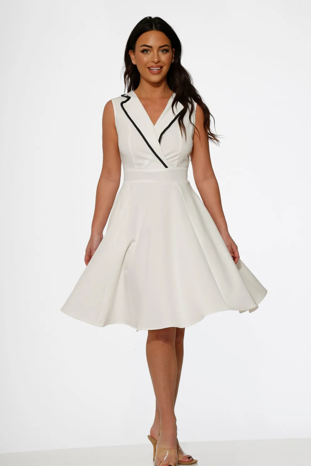 White Jenny Swing Dress