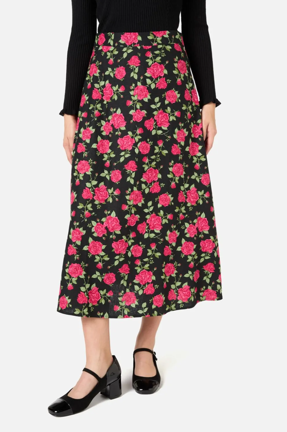 Winter Rose Midi Skirt