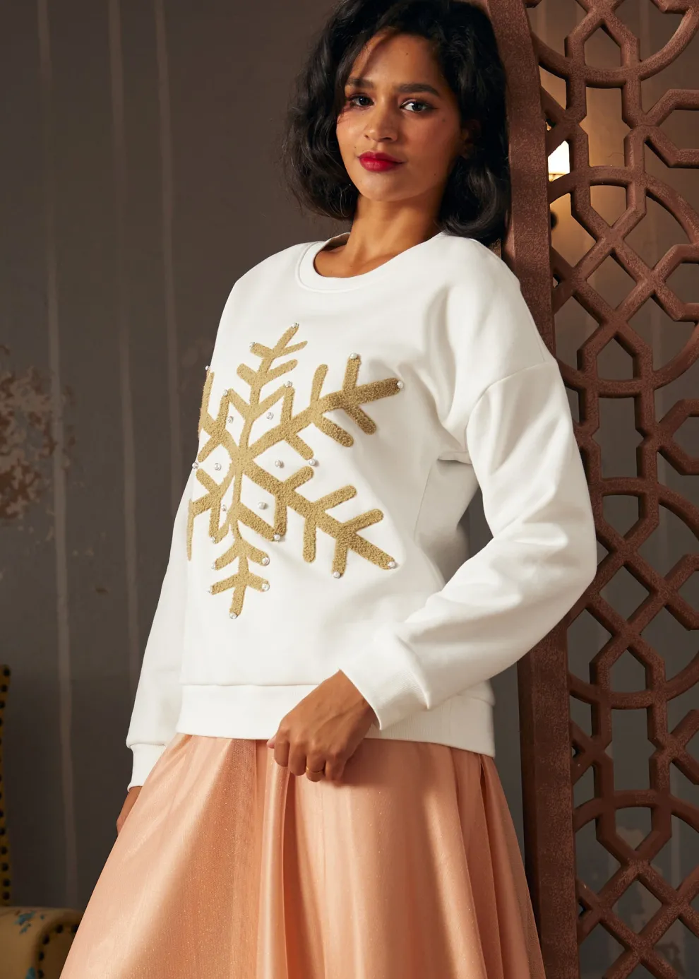 Winter's Whisper Snowflake Sweatshirt