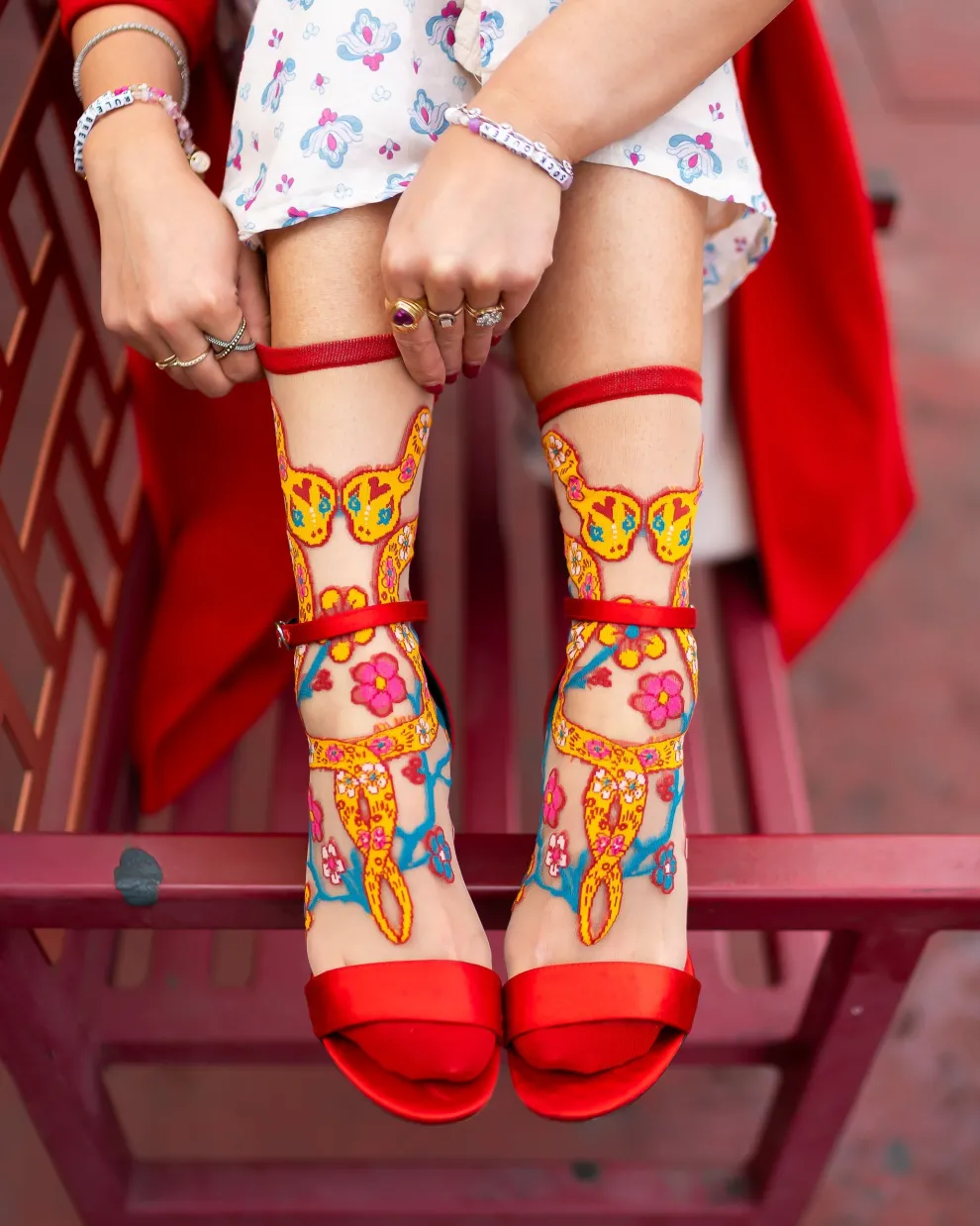 Year of the Snake Sheer Crew Sock